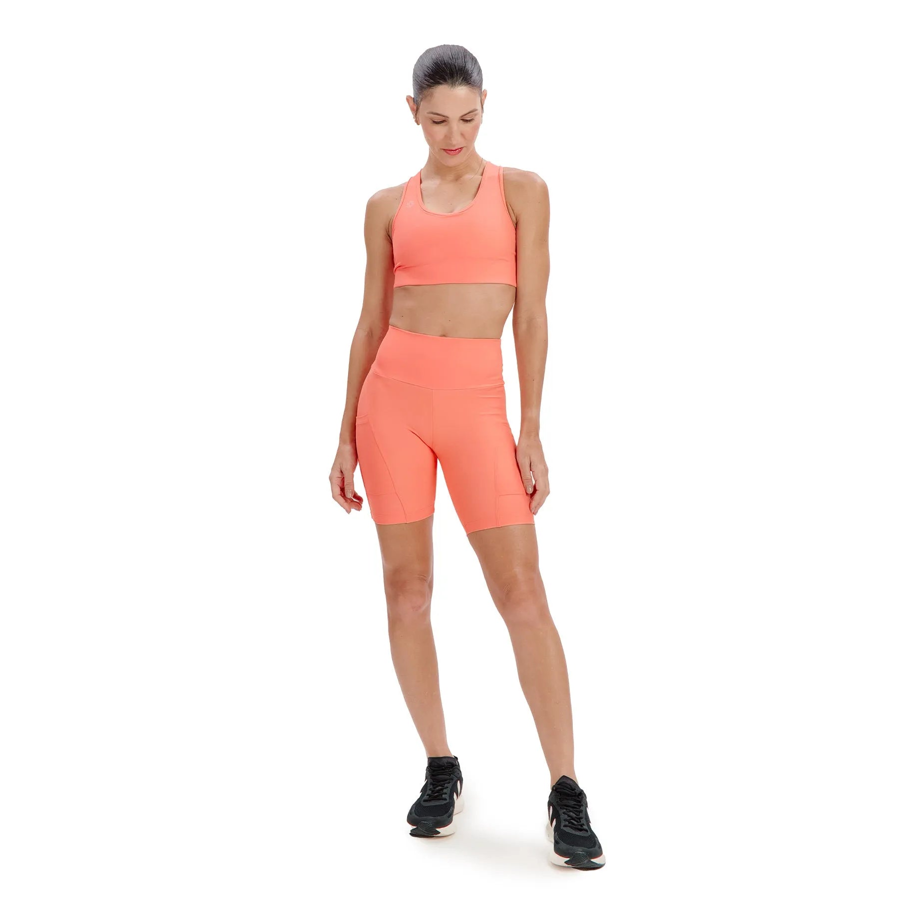 Bermuda de Compressão com Bolsos Clássica Total Emana Coral