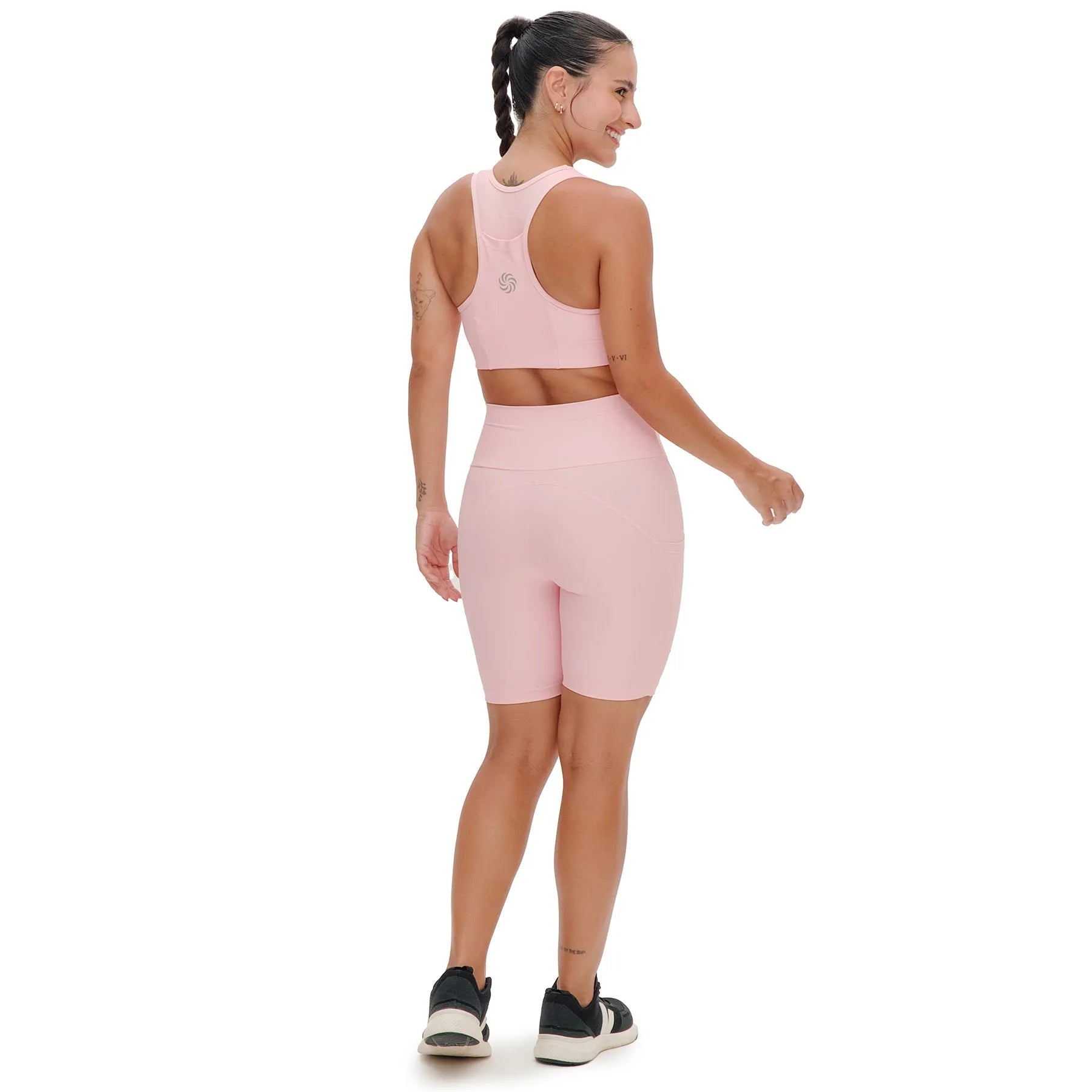 Bermuda de Compressão com Bolsos Clássica Total Emana Pêssego