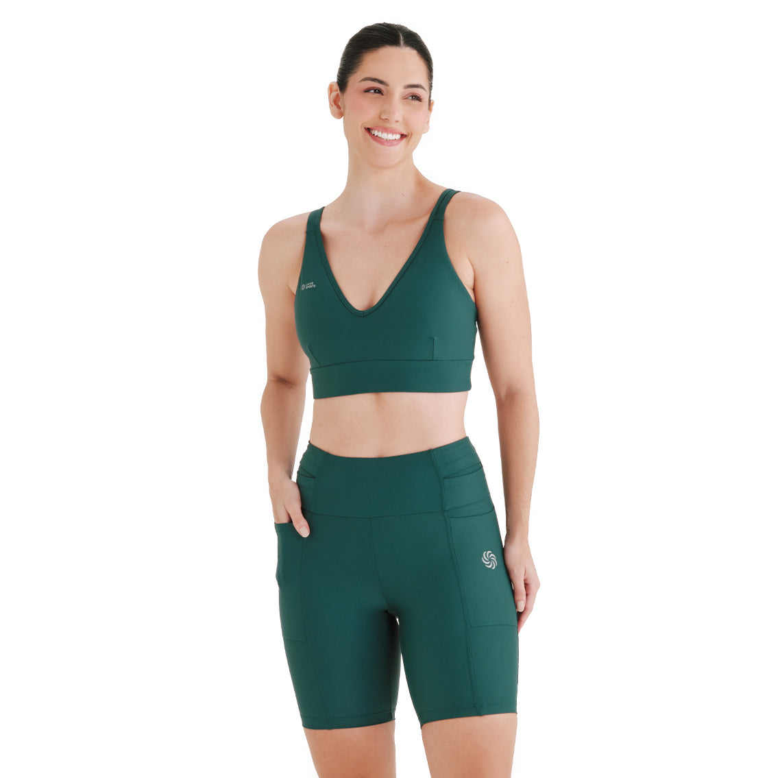 Bermuda de Compressão com Multibolsos Total Emana Folha