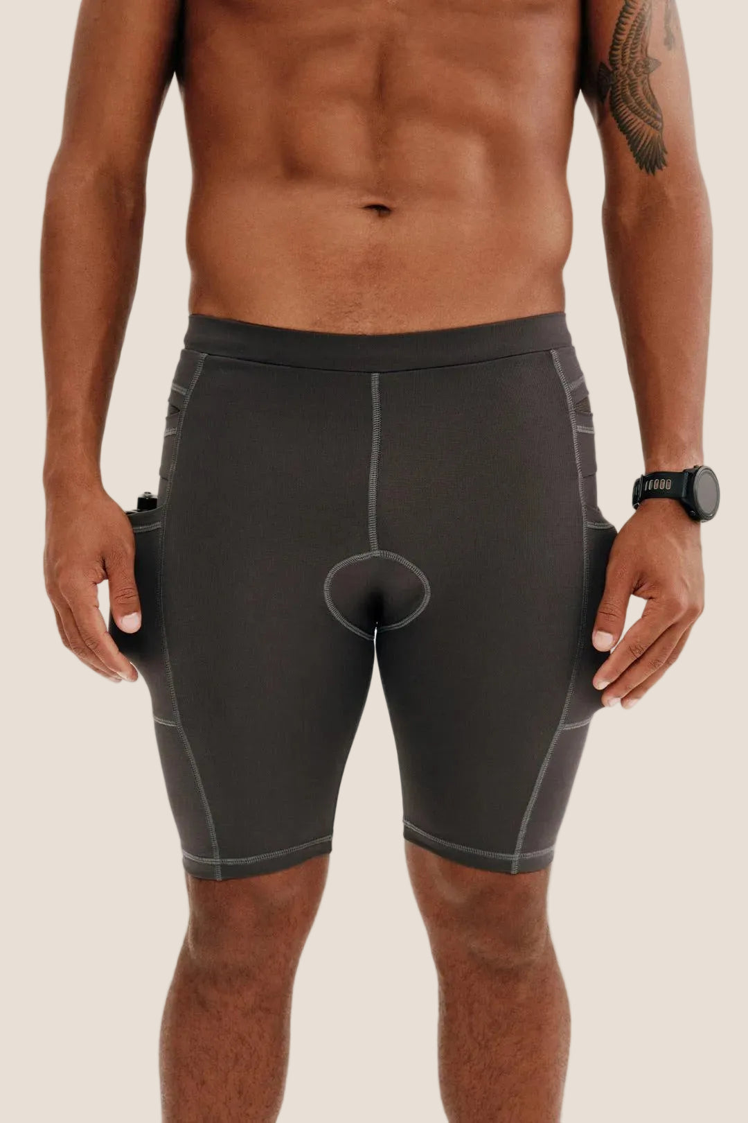 Bermuda de compressão com Multibolsos Masculina Grafite