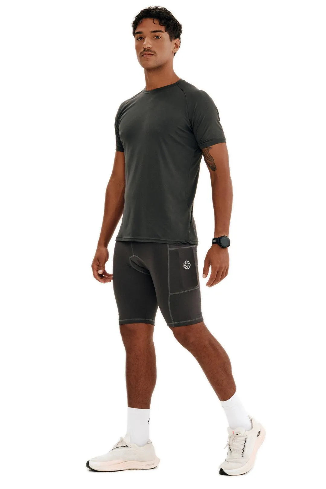 Bermuda de compressão com Multibolsos Masculina Grafite