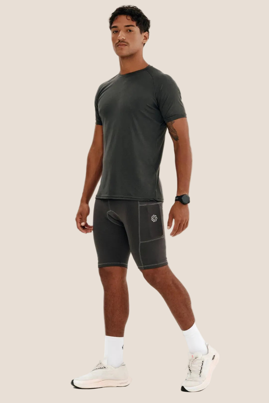 Bermuda de compressão com Multibolsos Masculina Grafite