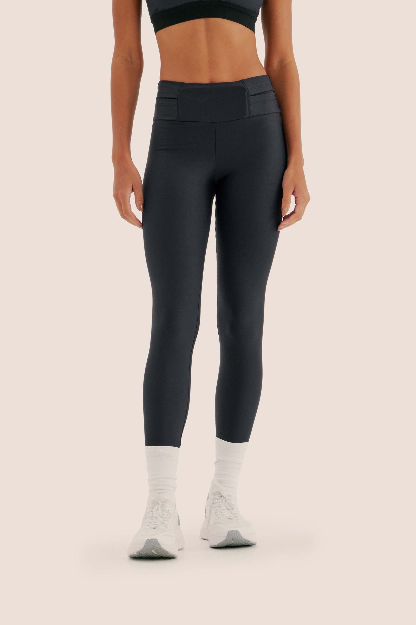 Calça de Compressão com Multibolsos Preto