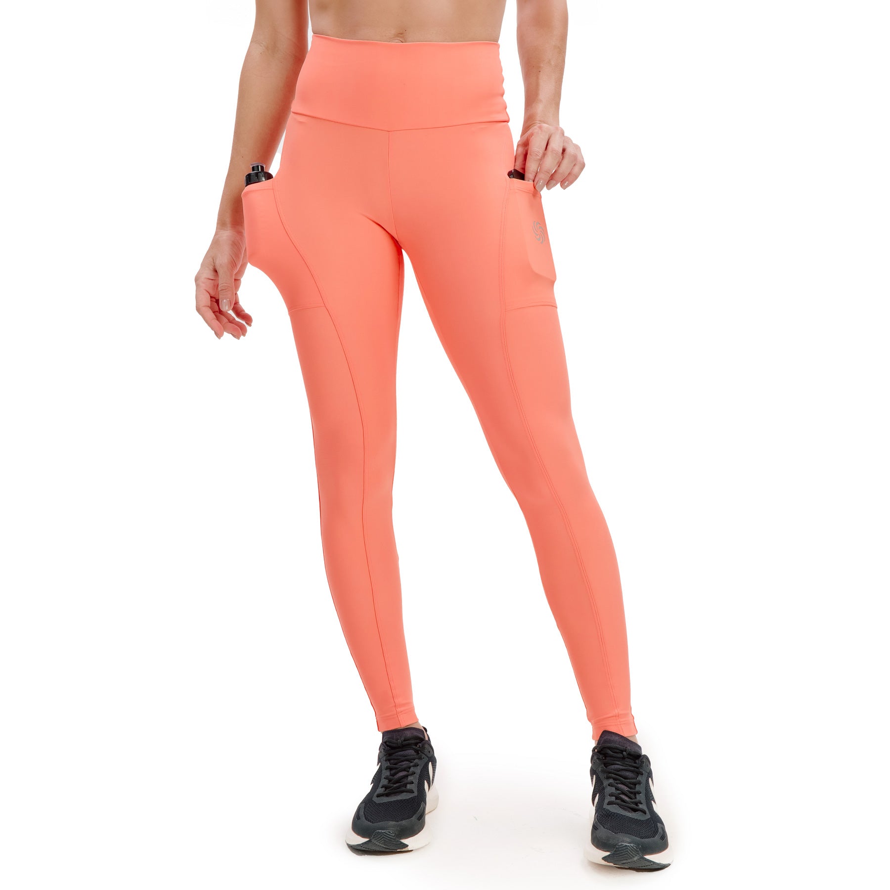 Calça de Compressão com Bolsos Clássica Total Emana Coral