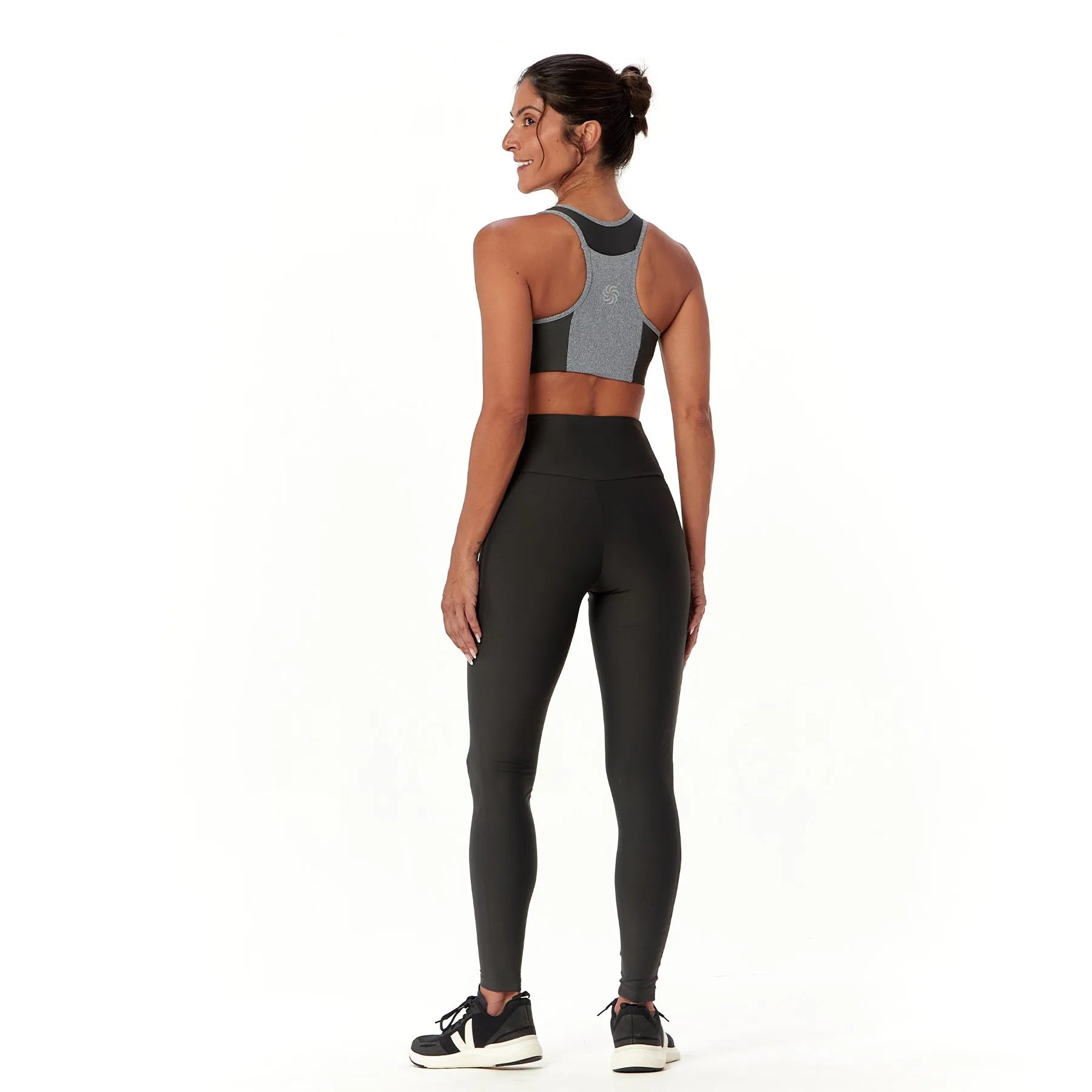 Calça de Compressão com Multibolsos Grafite