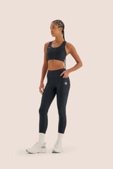Calça de Compressão com Multibolsos Preto