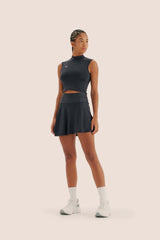 Look: Cropped golinha + Short saia multibolsos livre preto