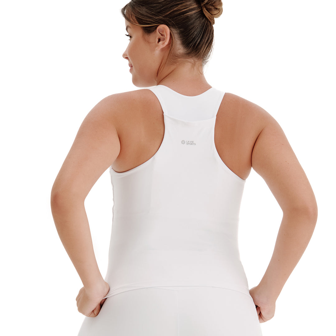 Camiseta de compressão com Super Bolso Total Emana Branca