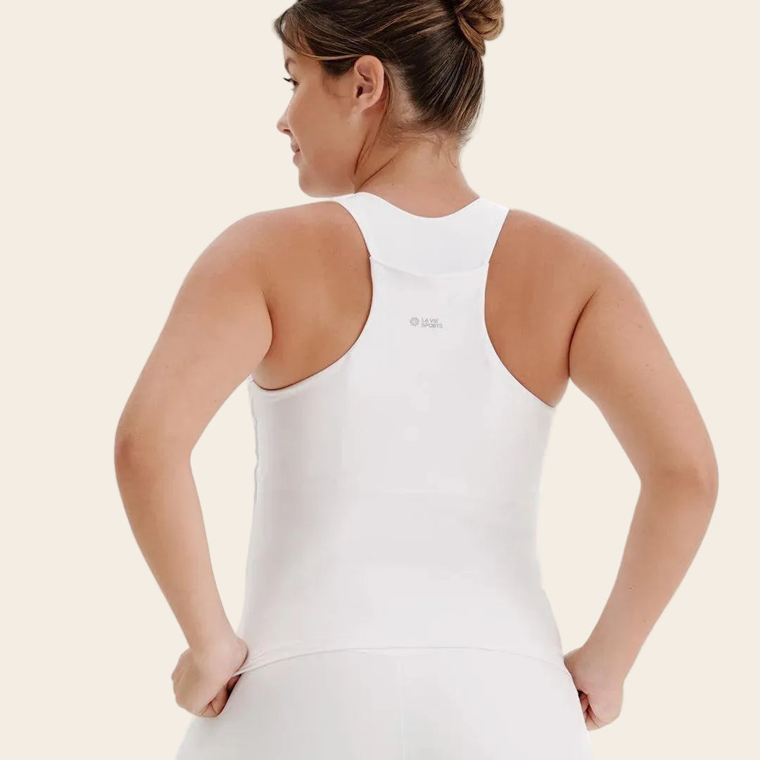 Camiseta de compressão com Super Bolso Total Emana Branca