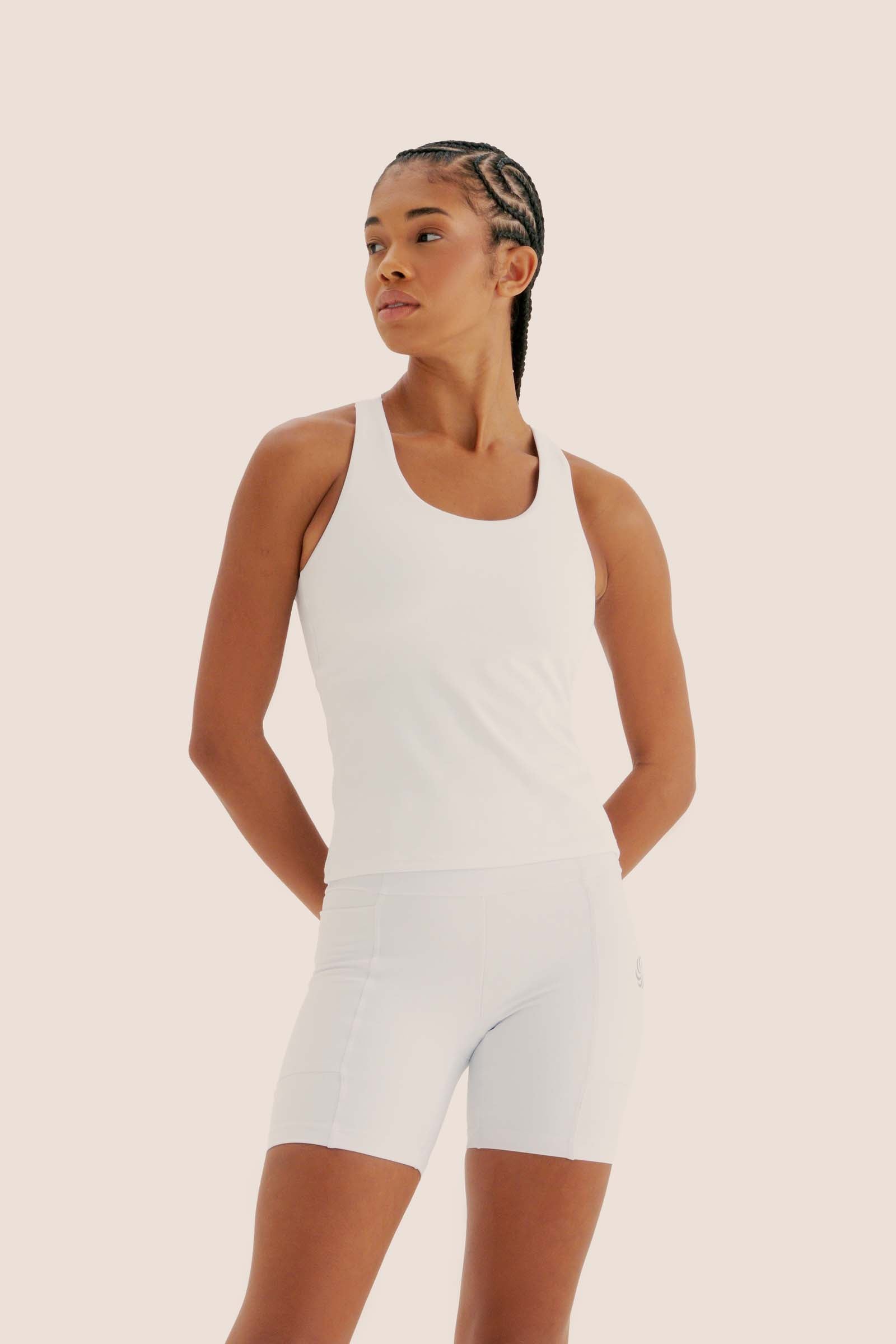 CAMISETA DE COMPRESSÃO COM SUPER BOLSO 2.0 AloeSkin™ BRANCO