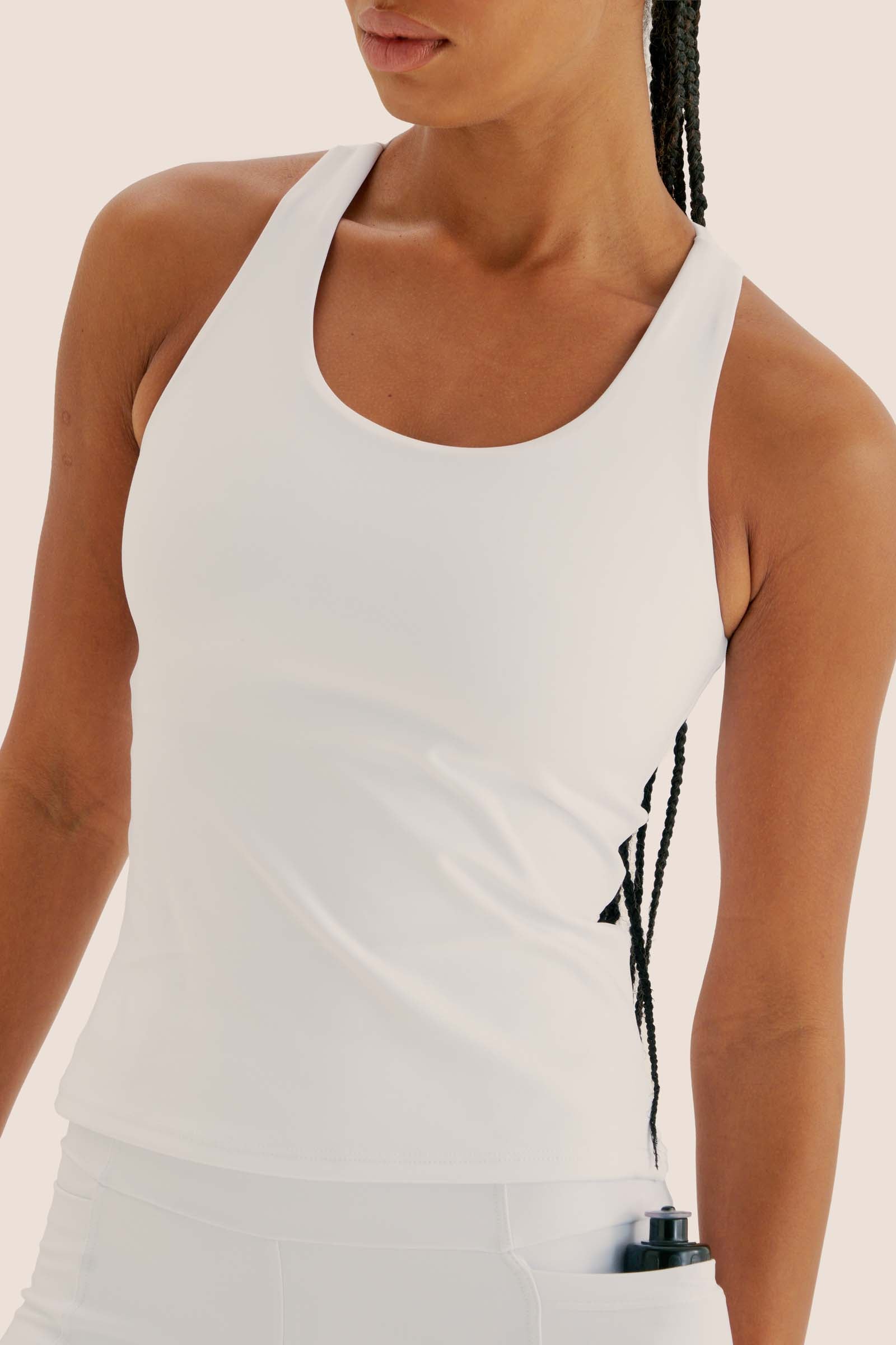 CAMISETA DE COMPRESSÃO COM SUPER BOLSO 2.0 AloeSkin™ BRANCO