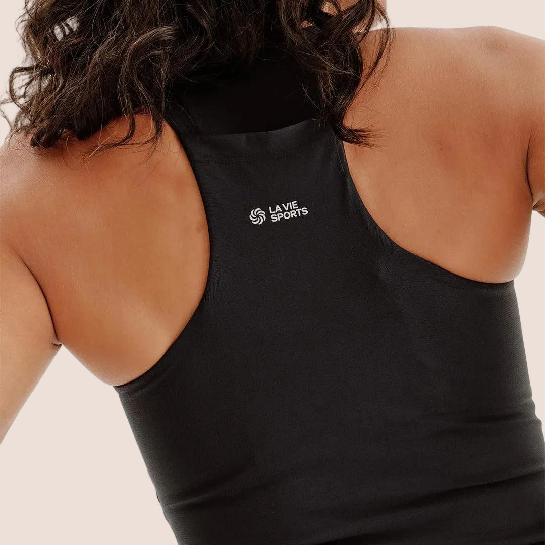 Camiseta de compressão com Super Bolso Preta