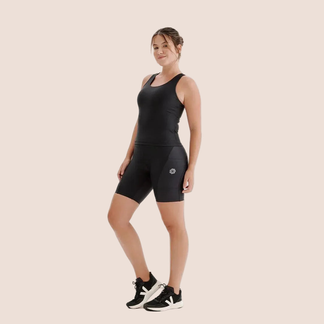 Camiseta de compressão com Super Bolso Preta