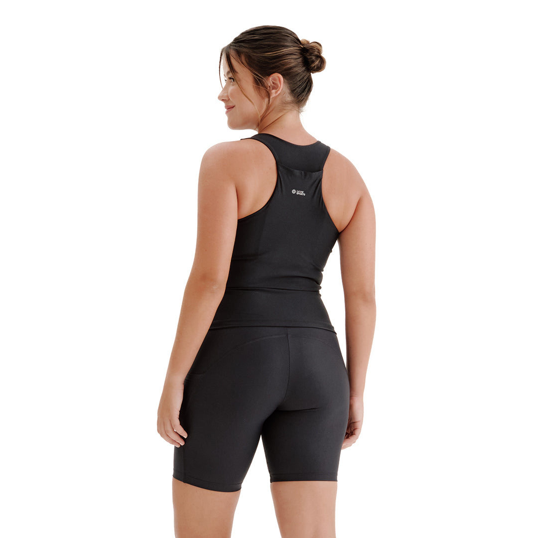 Camiseta de compressão com Super Bolso Preta
