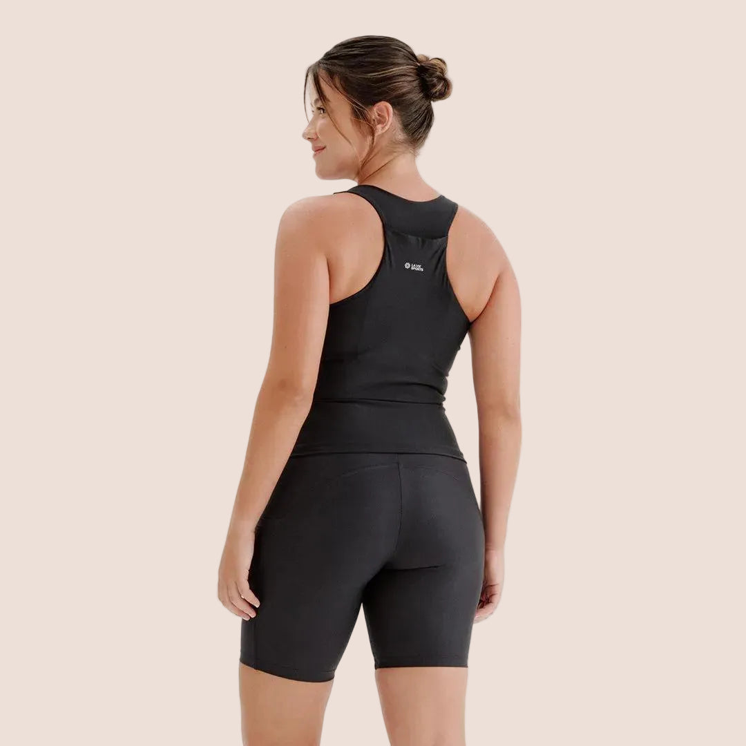 Camiseta de compressão com Super Bolso Preta