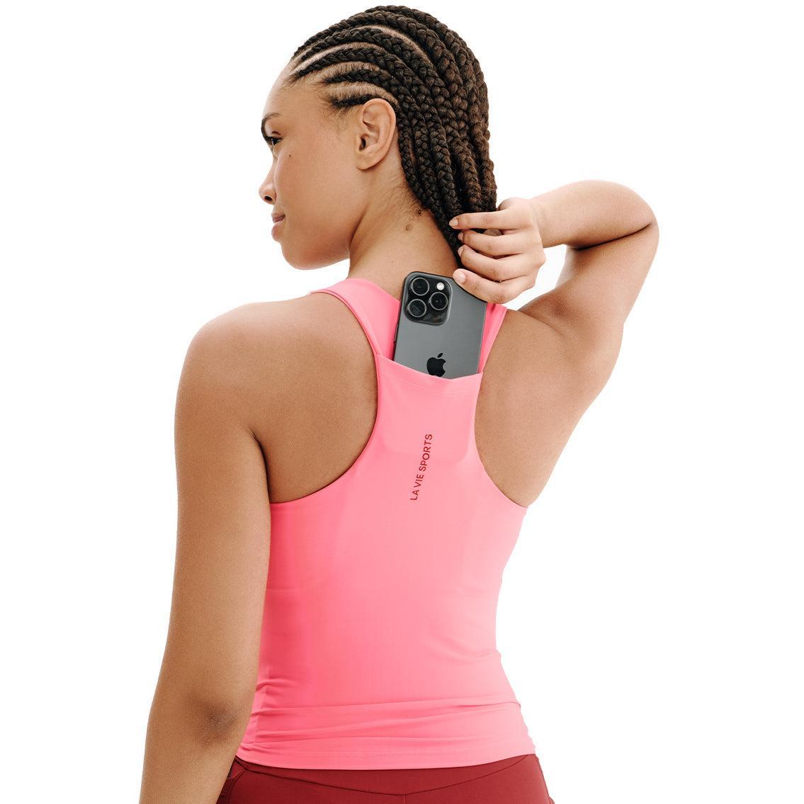 Camiseta de compressão com Super Bolso Total Emana Rosado