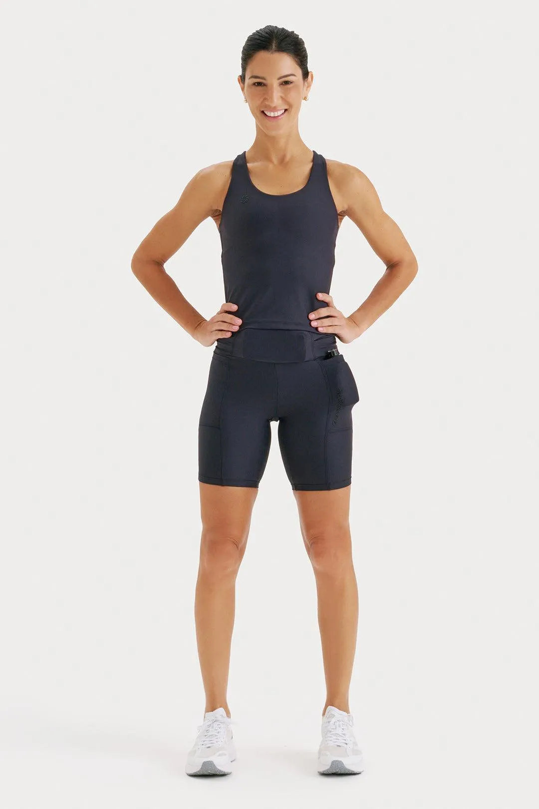 Camiseta de compressão com Super Bolso Simple Preta