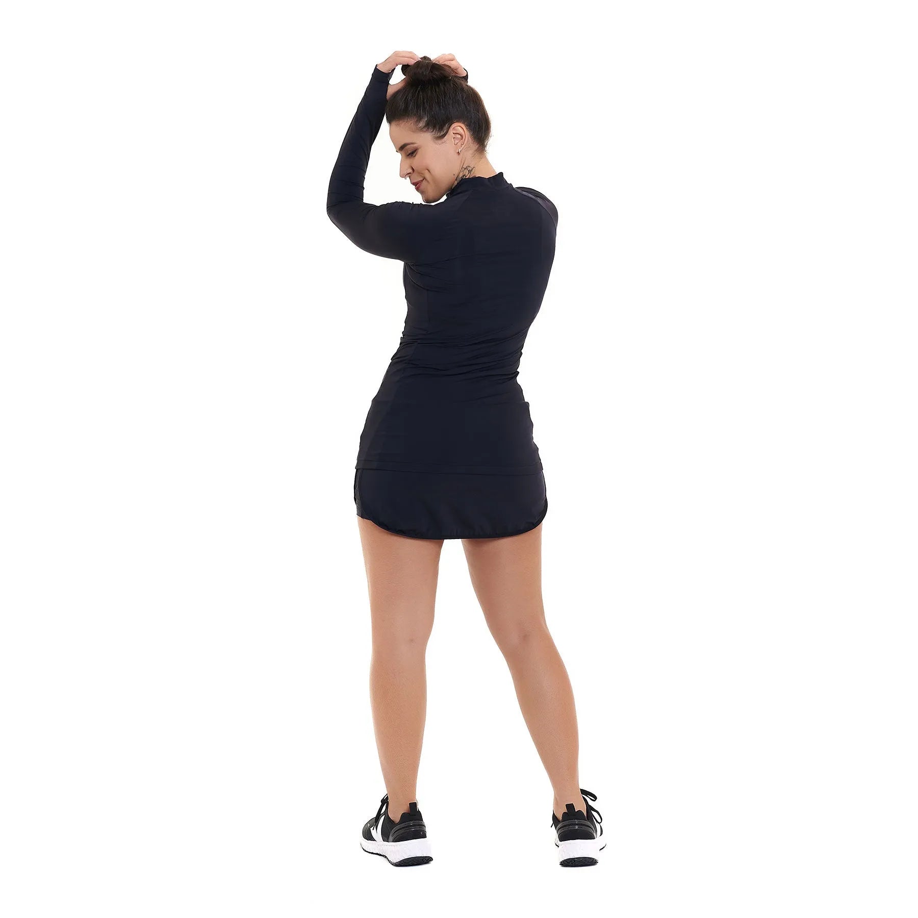 Camisa UV Manga Longa Fluida Preto