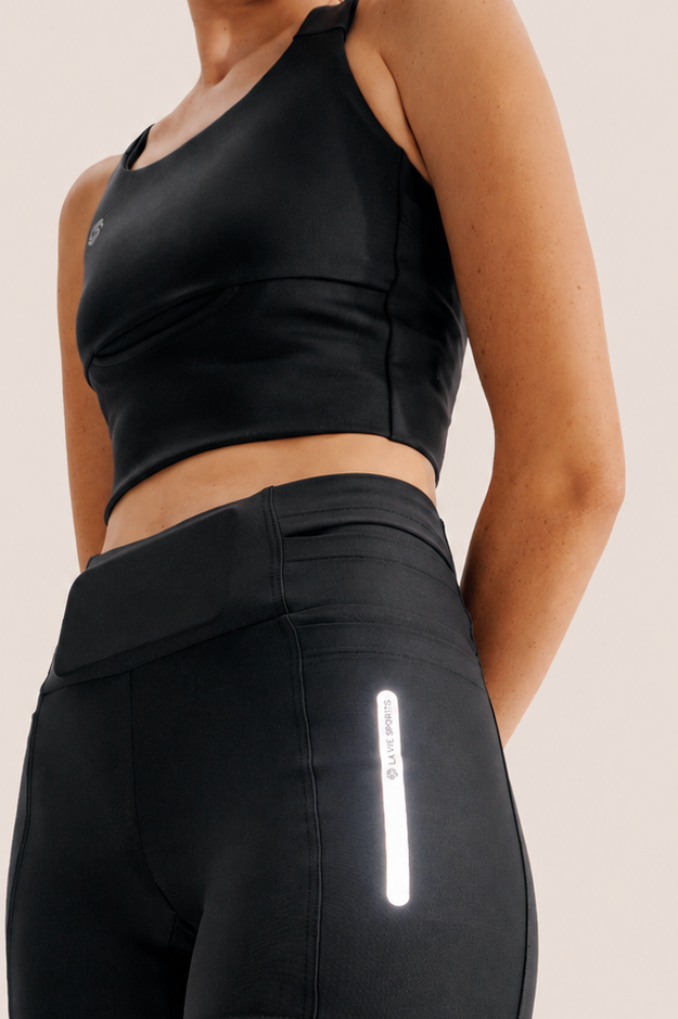 CALÇA DE COMPRESSÃO COM MULTIBOLSOS FlexSkin™ PRETO