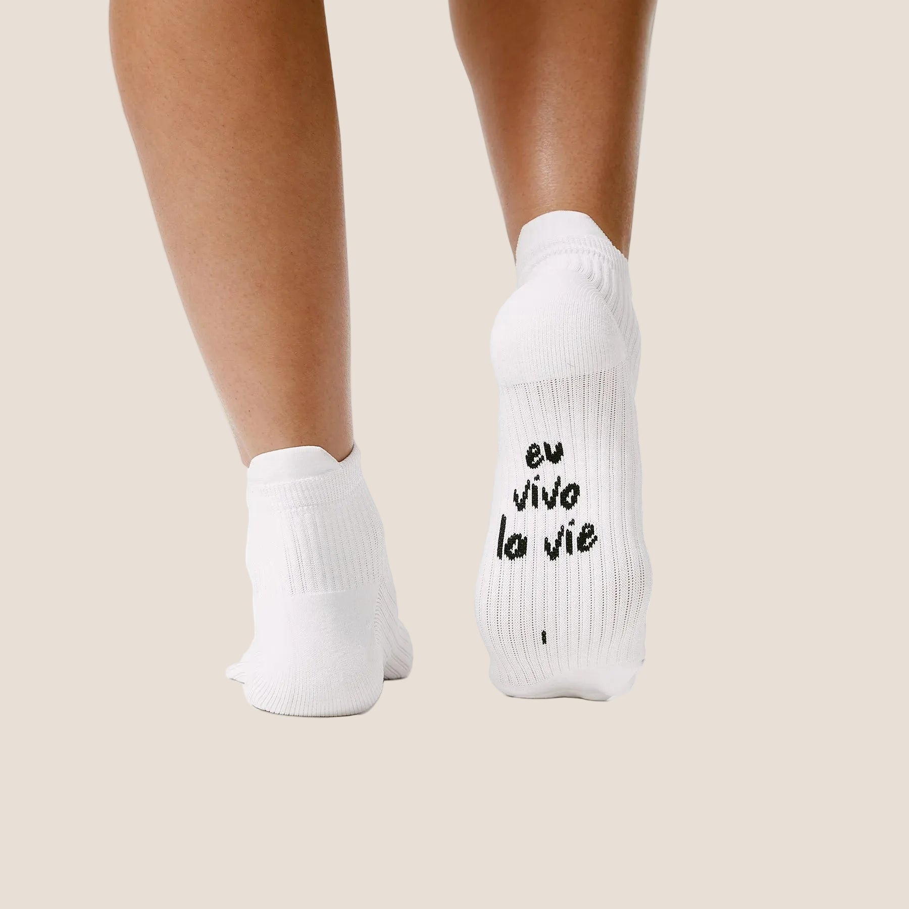 Meia de Compressão Emana Cano Baixo La Vie Branco