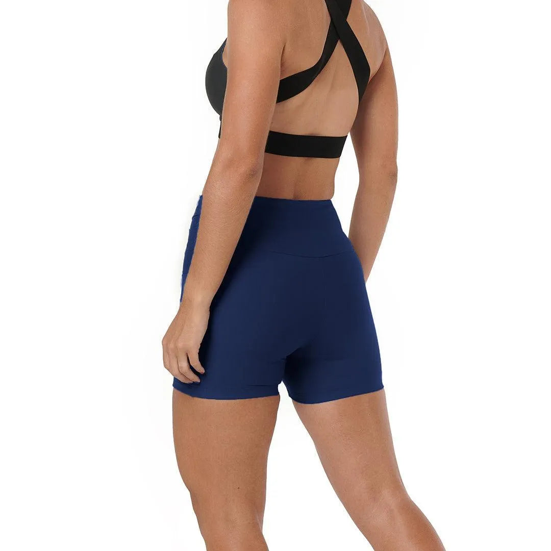 Short de Compressão Curto com Multibolsos Marinho