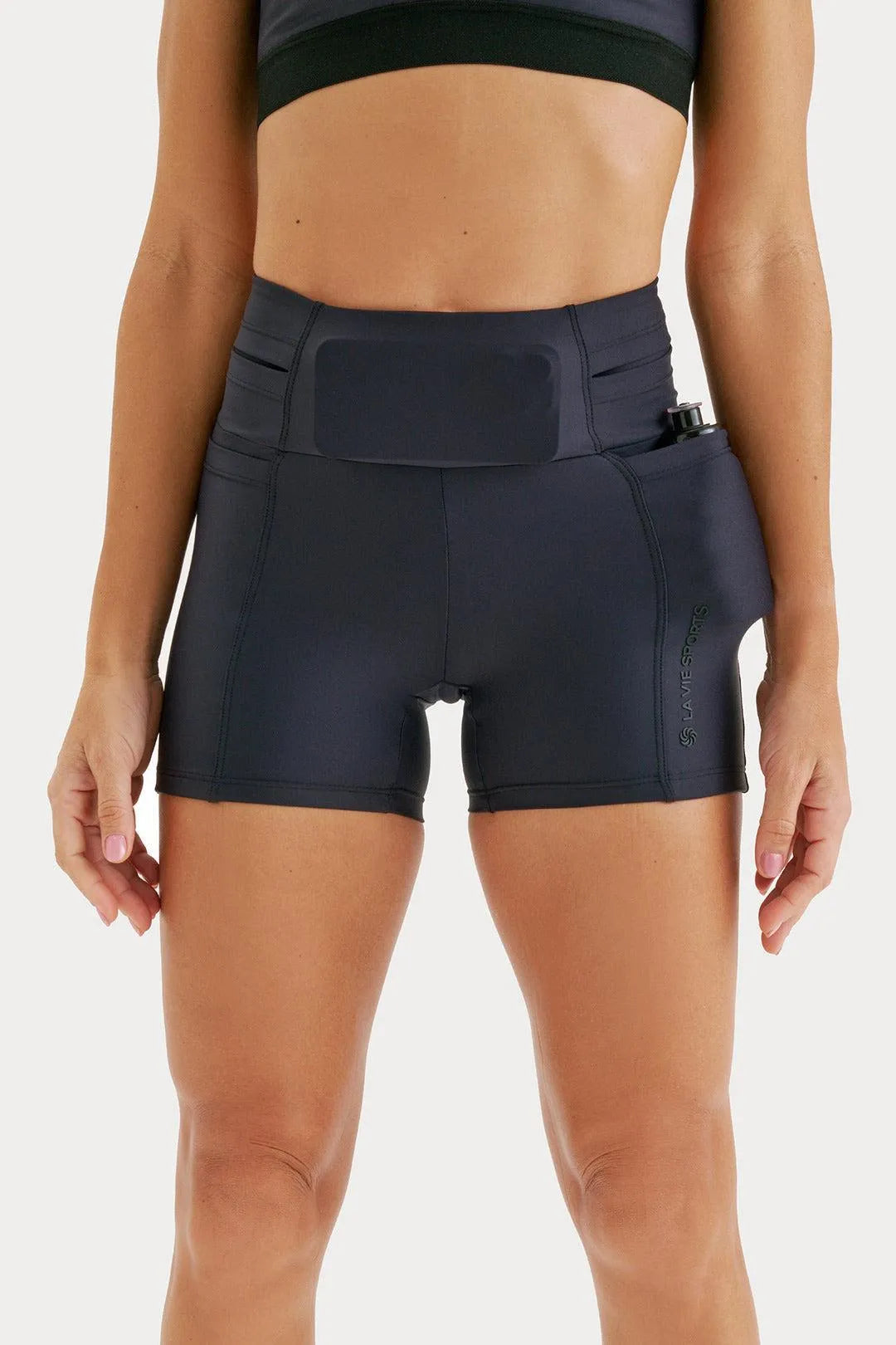 Short de Compressão com Multibolsos Curto Simple Preto