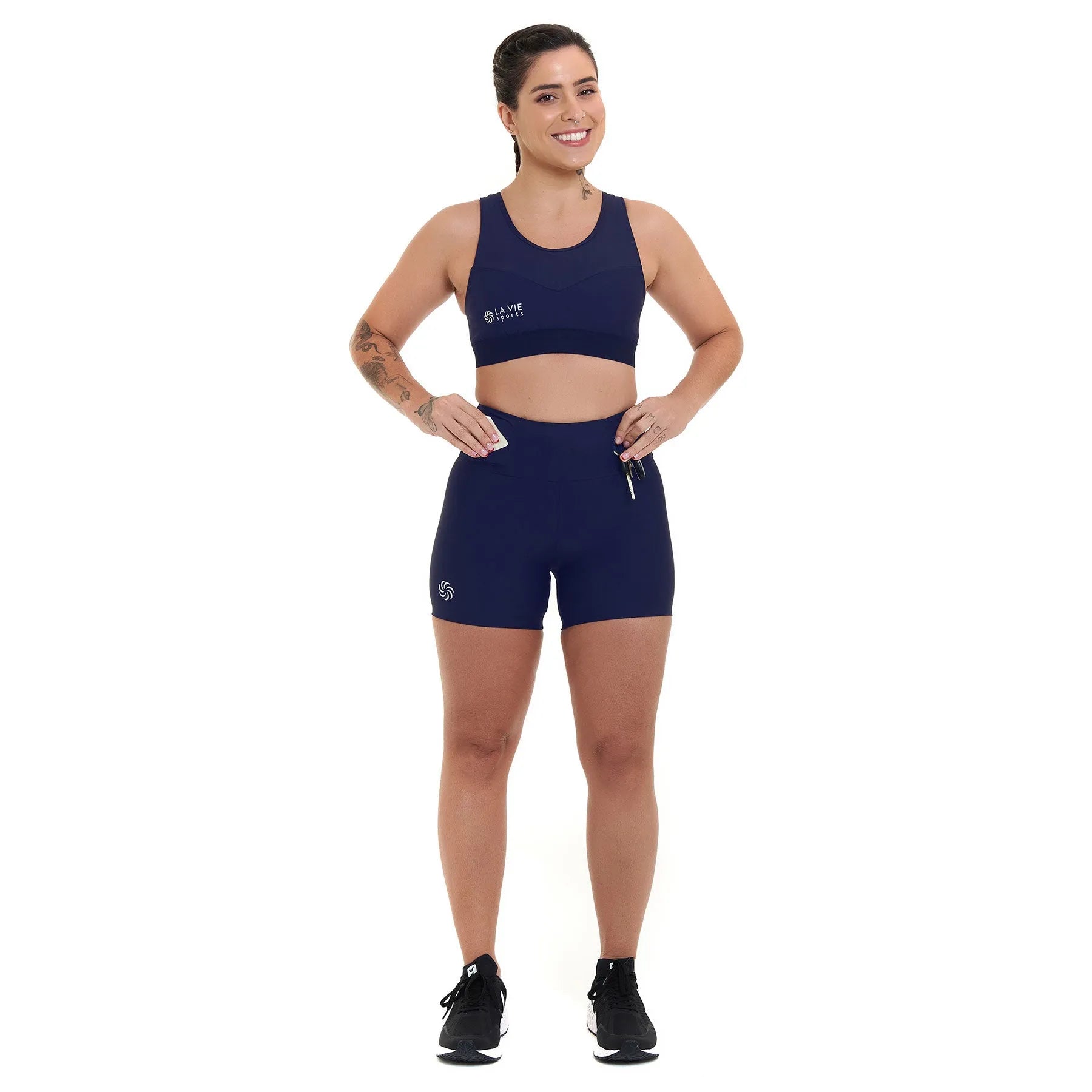 Short de Compressão com Bolso 360º Marinho