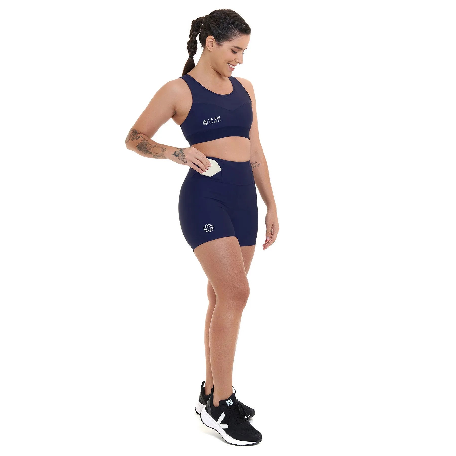 Short de Compressão com Bolso 360º Marinho