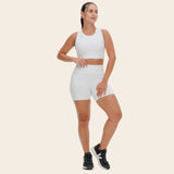 Short de Compressão com Multibolsos Total Emana Branco