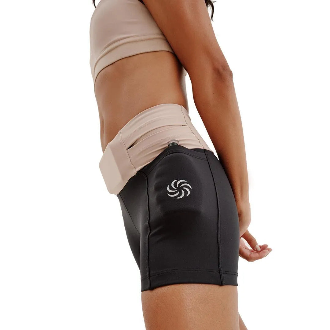 Short de Compressão Curto com Multibolsos Total Emana Cappuccino e Espresso