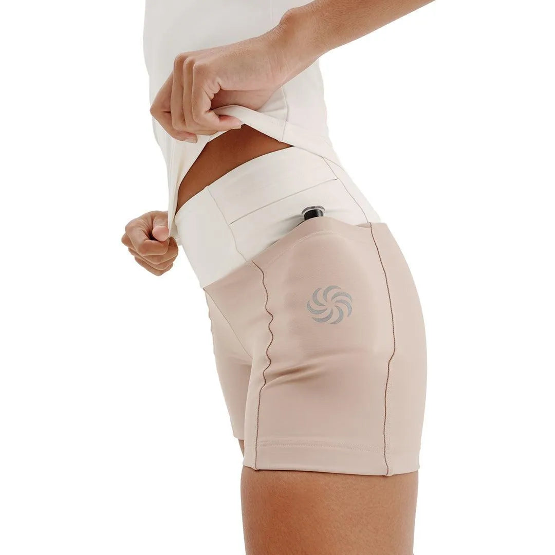 Short de Compressão Curto com Multibolsos Total Emana Cappuccino e Latte