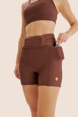 SHORT DE COMPRESSÃO COM MULTIBOLSOS LIVRE FlexSkin™ CHOCOLATE