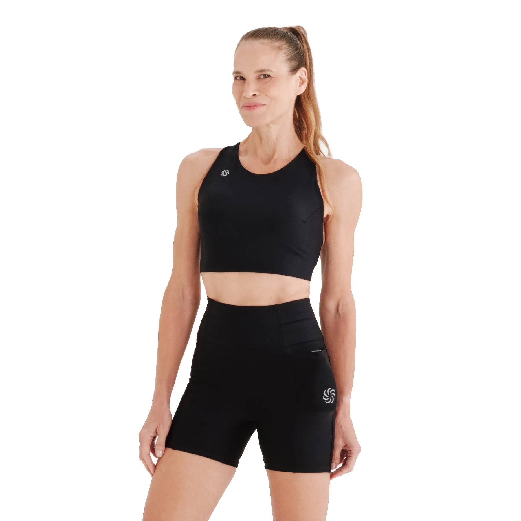 Short de Compressão com Multibolsos Livre Preto