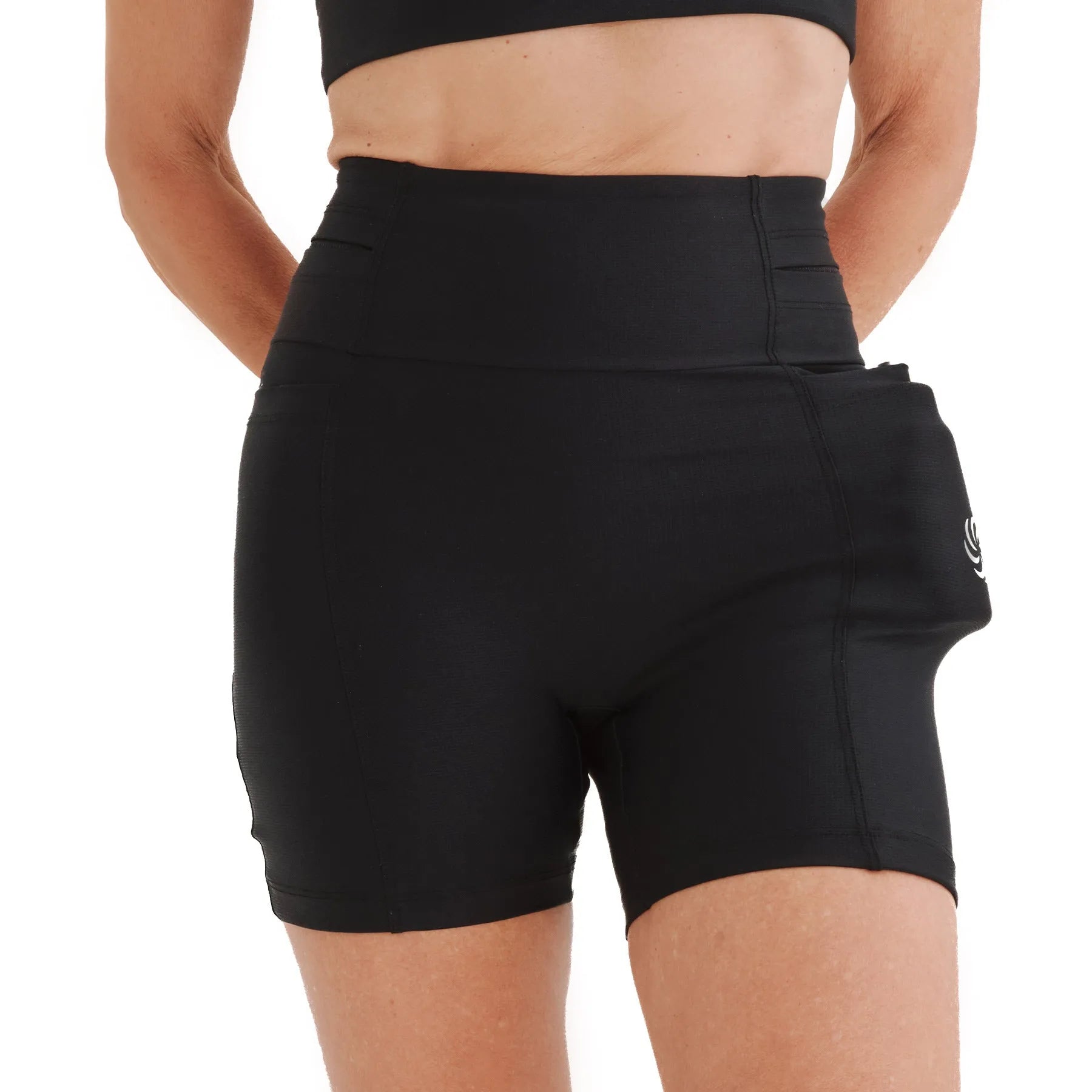 Short de Compressão com Multibolsos Livre Preto