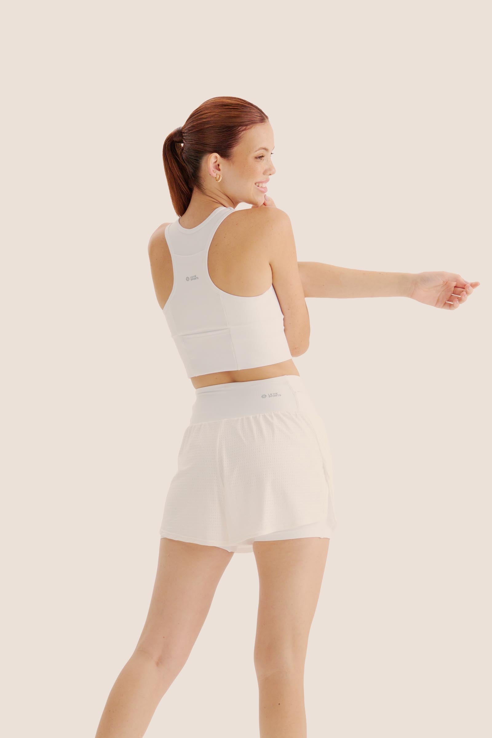 SHORT DE COMPRESSÃO COM MULTIBOLSOS LIVRE SOLTINHO AloeSkin™ BRANCO