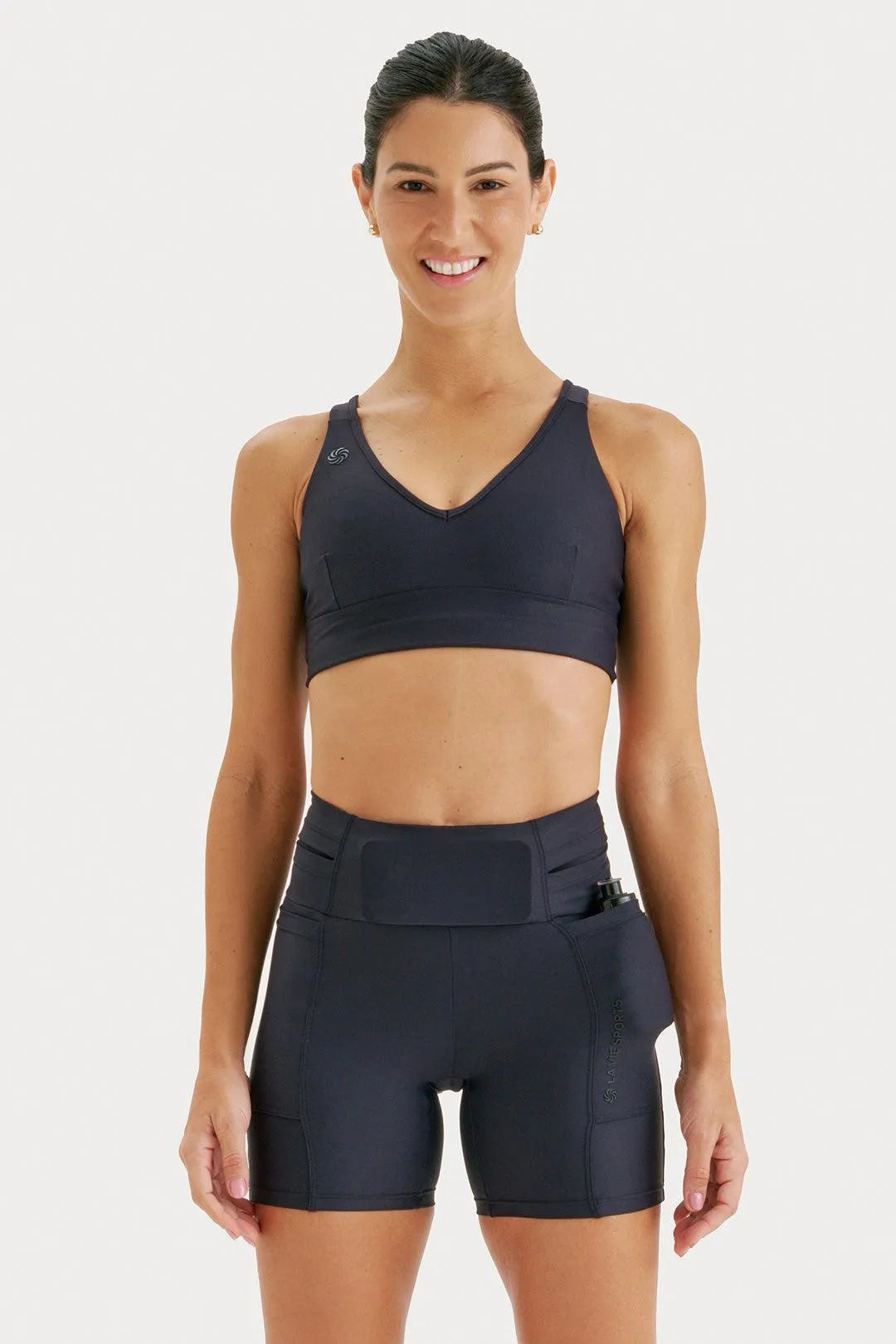 Short de Compressão com Multibolsos Simple Preto