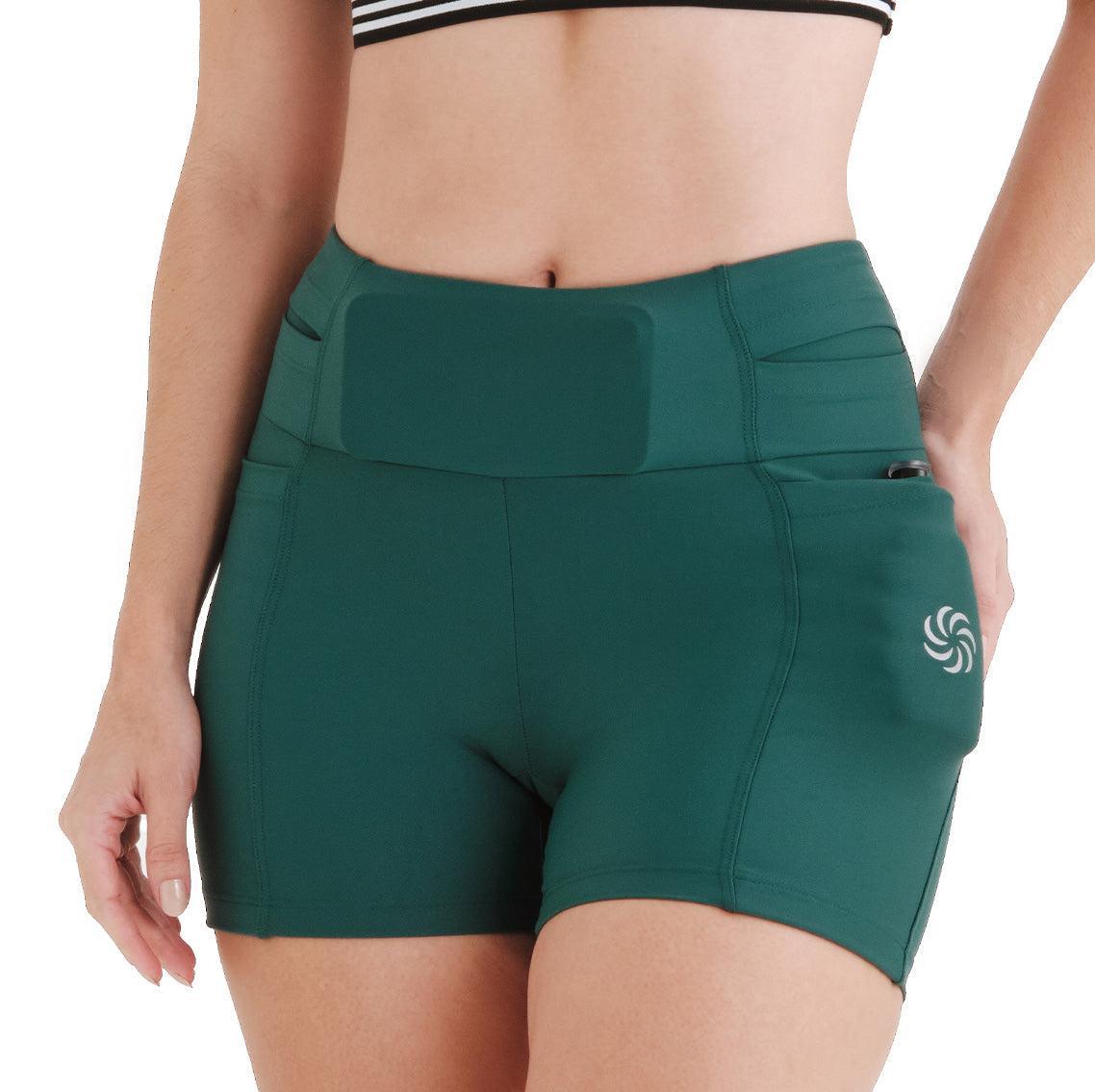 Short de Compressão Curto com Multibolsos Total Emana Folha