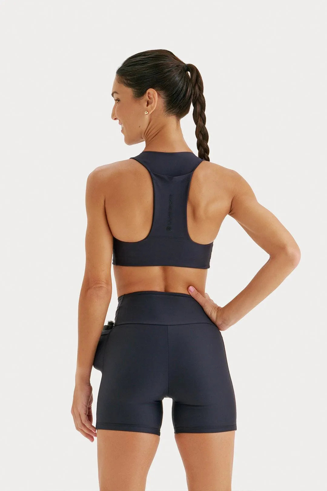 Top de Compressão com Bolso Cropped Bojo Fixo 2.0 Simple Preto