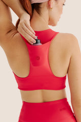 TOP DE COMPRESSÃO COM BOLSO CROPPED BOJO FIXO 2.0 EMANA FOGO