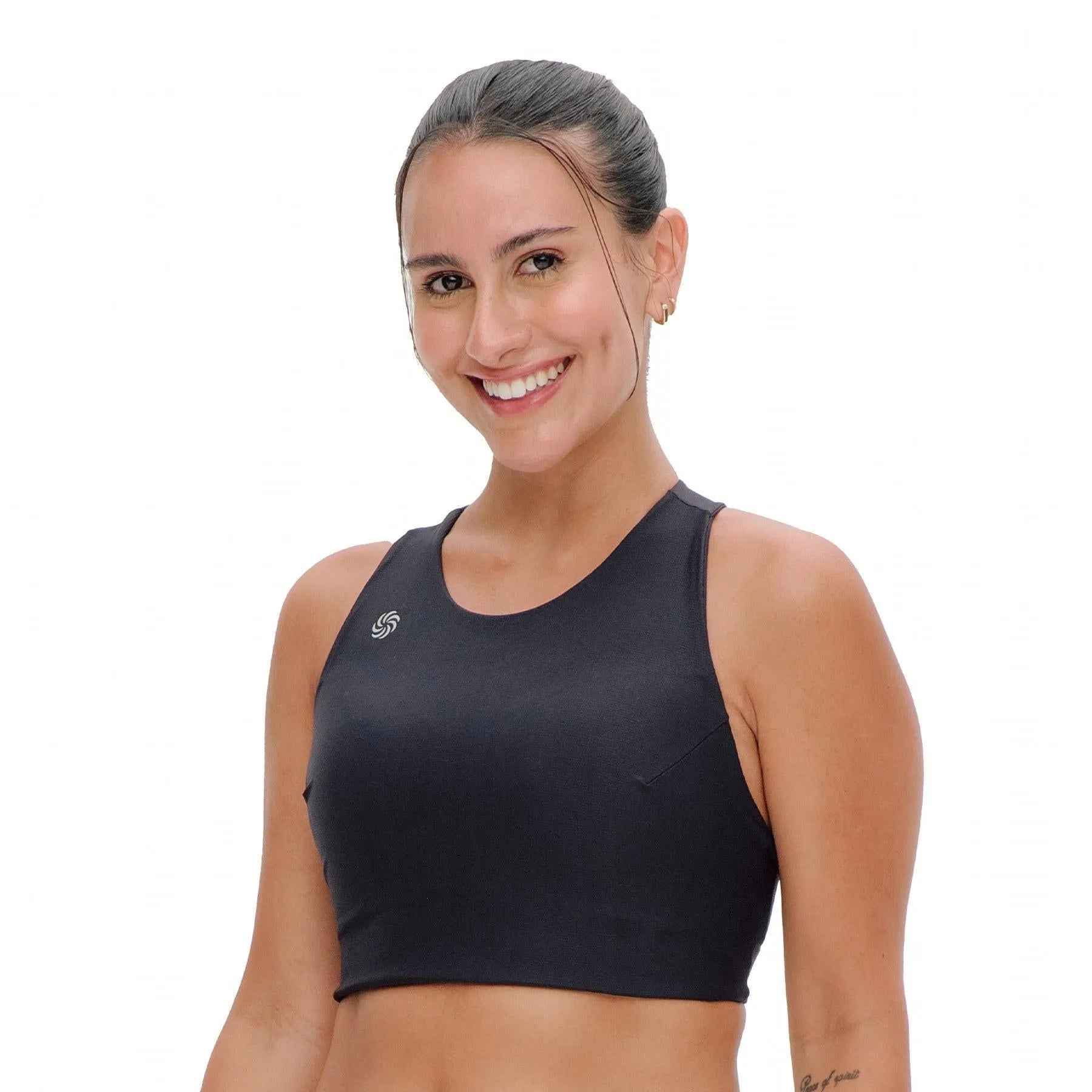 Top de Compressão com Bolso Cropped Bojo Fixo 2.0