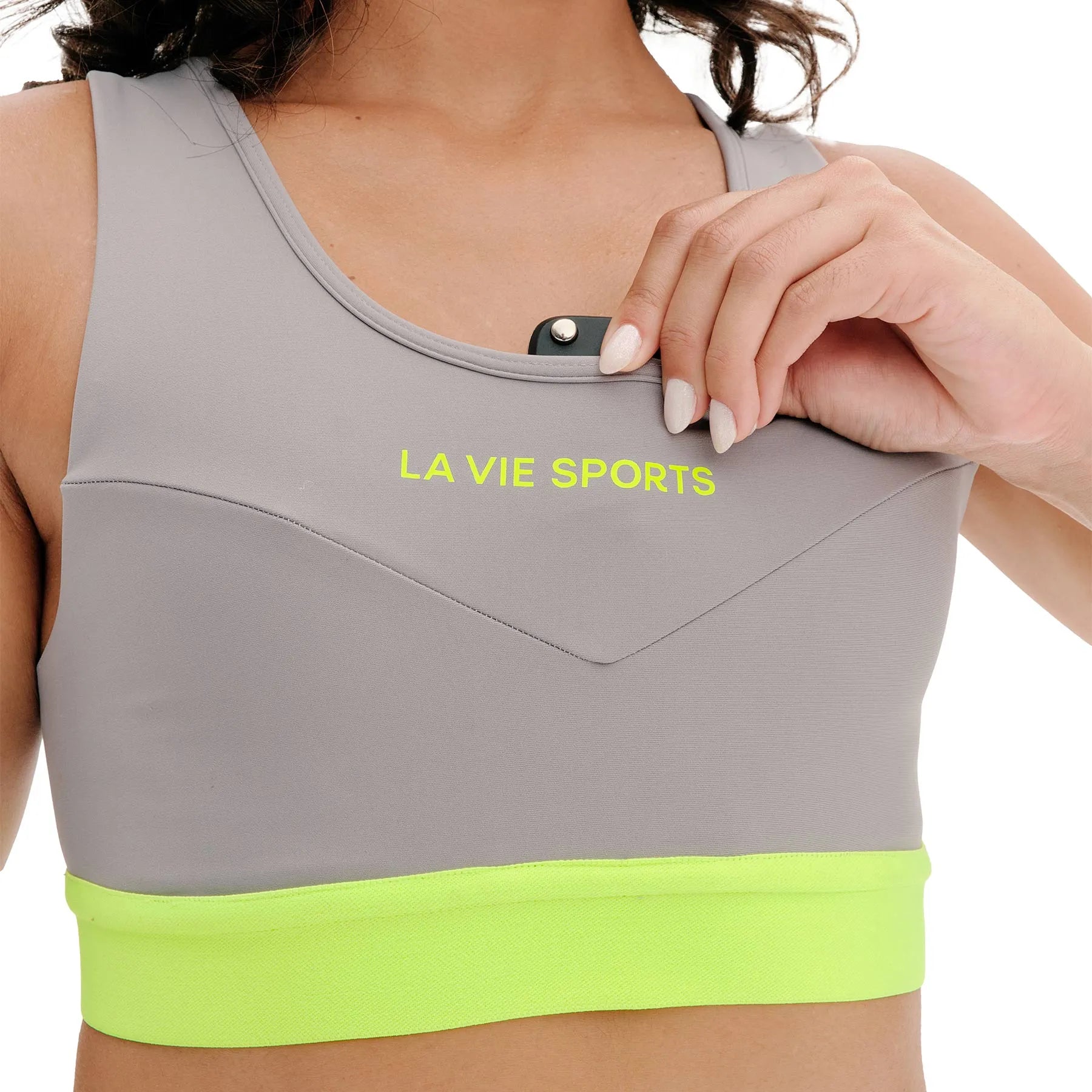 Top de Compressão com Bolso Recortes Total Emana