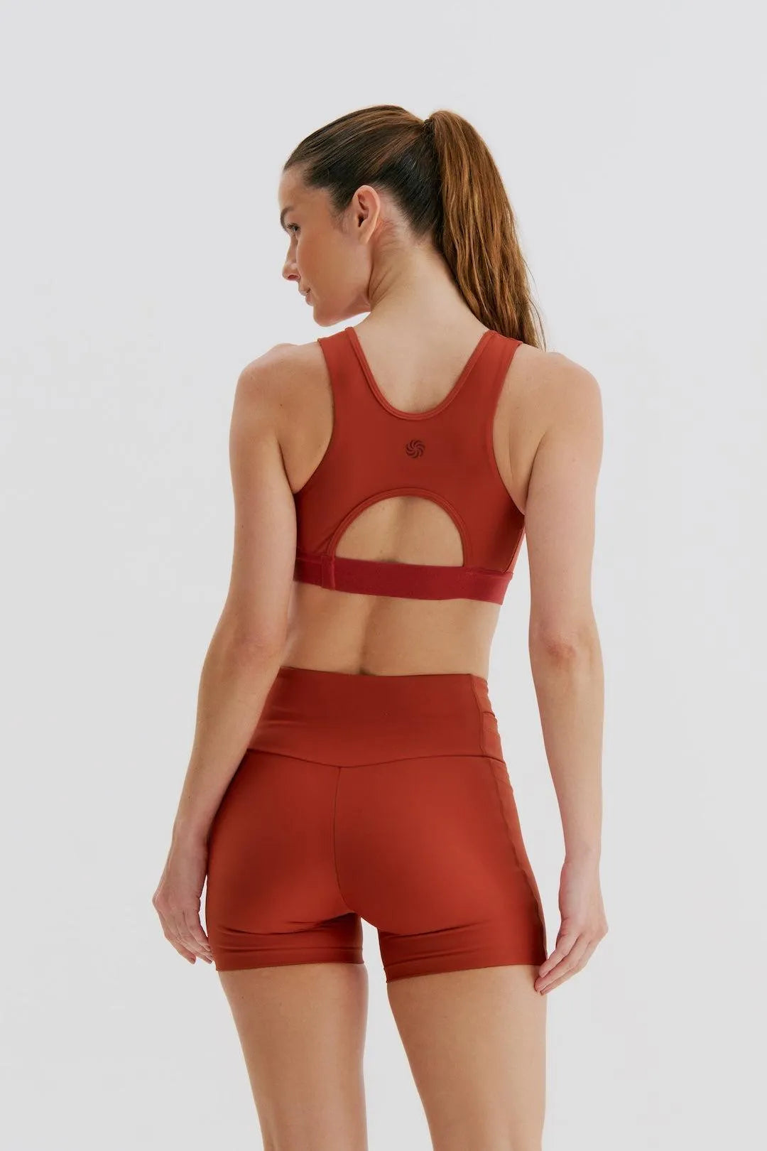 Top de Compressão com Bolso Recortes Total Emana Cobre