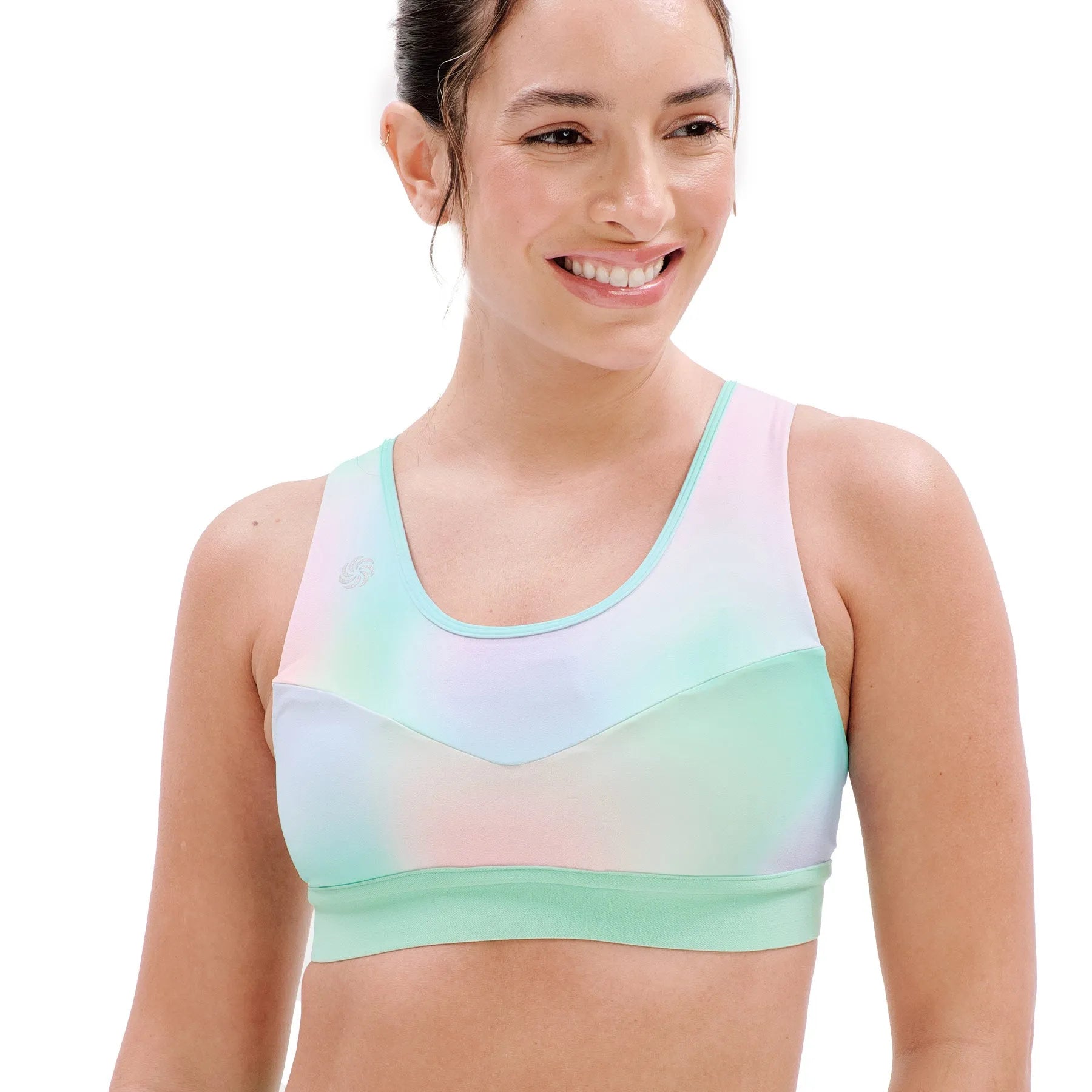 Top de Compressão com Bolso Recortes Total Emana Degradê