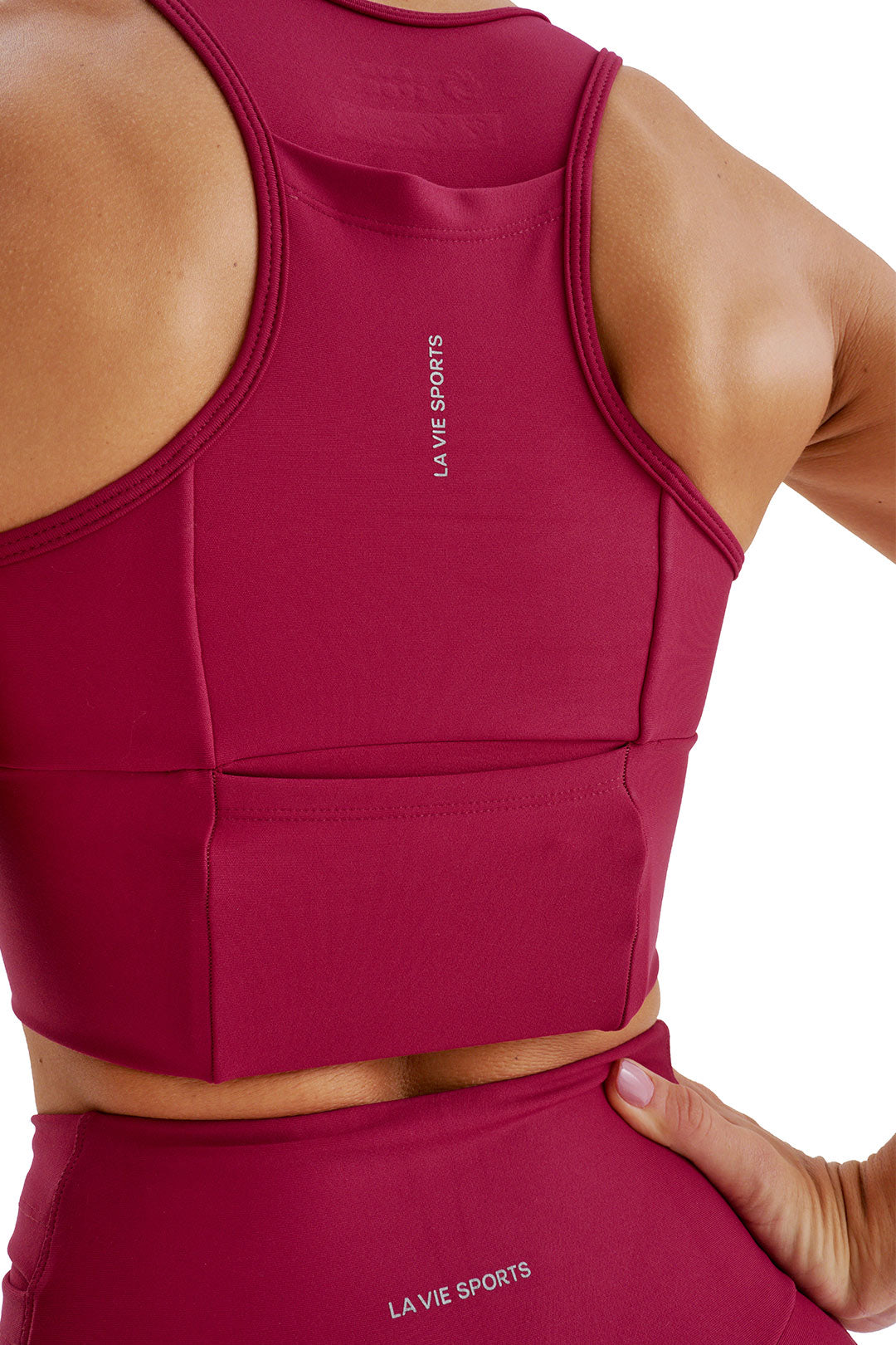Top de Compressão Multibolsos Aloeskin Cereja