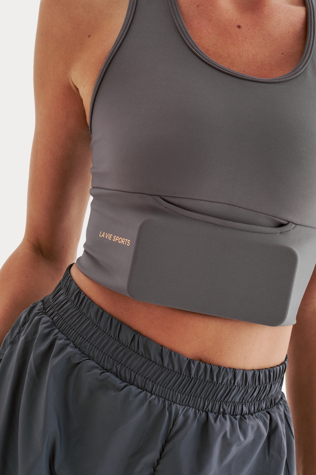 Top de Compressão Multibolsos Sette Cinza