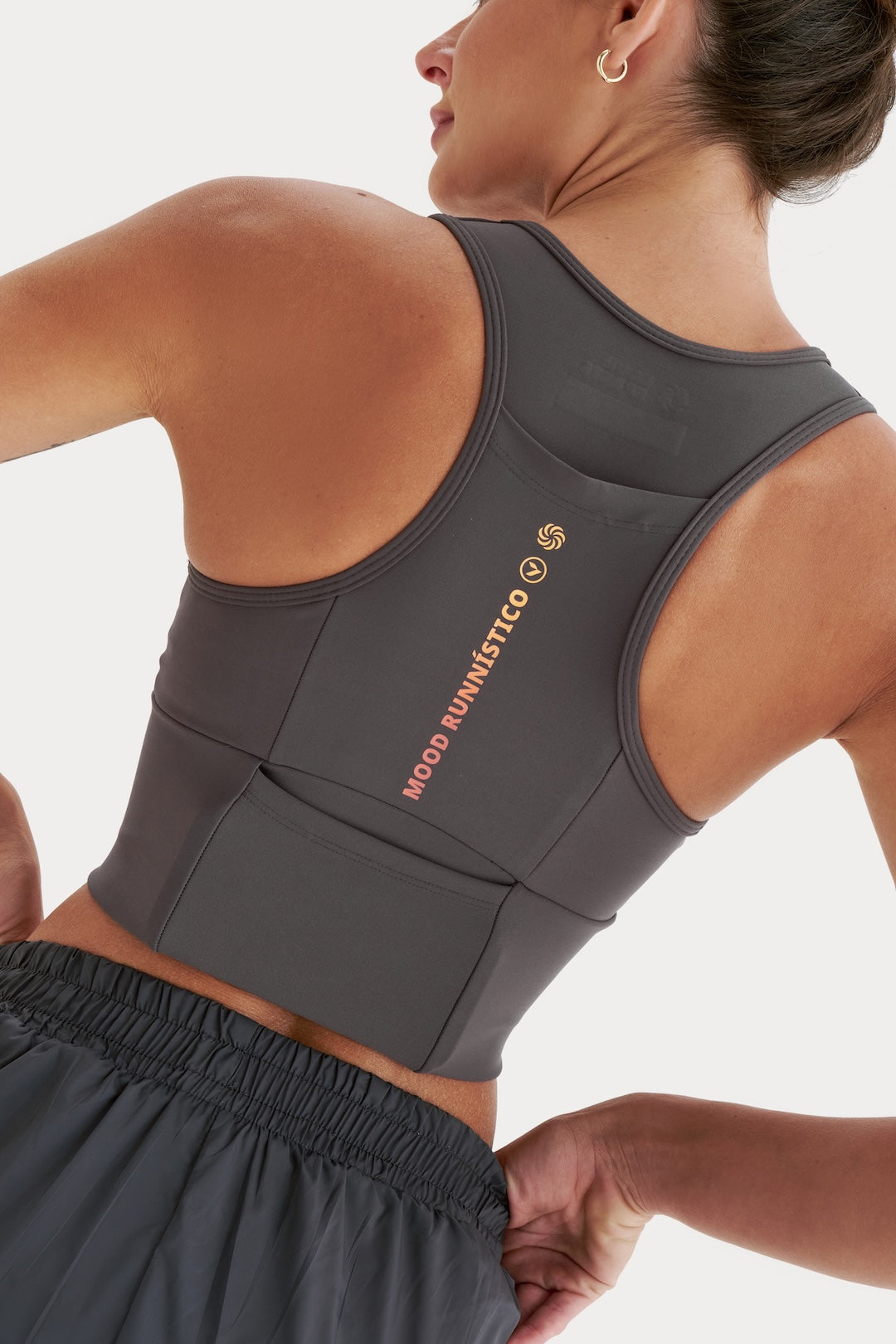 Top de Compressão Multibolsos Sette Cinza