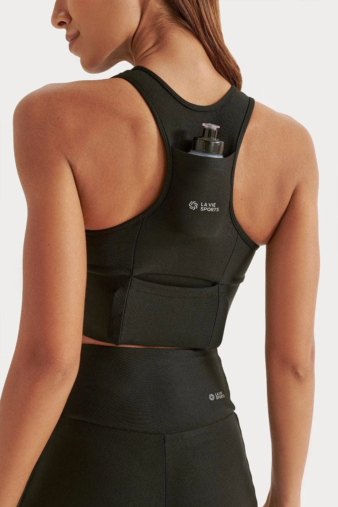 Top de Compressão Multibolsos Aloeskin Preto