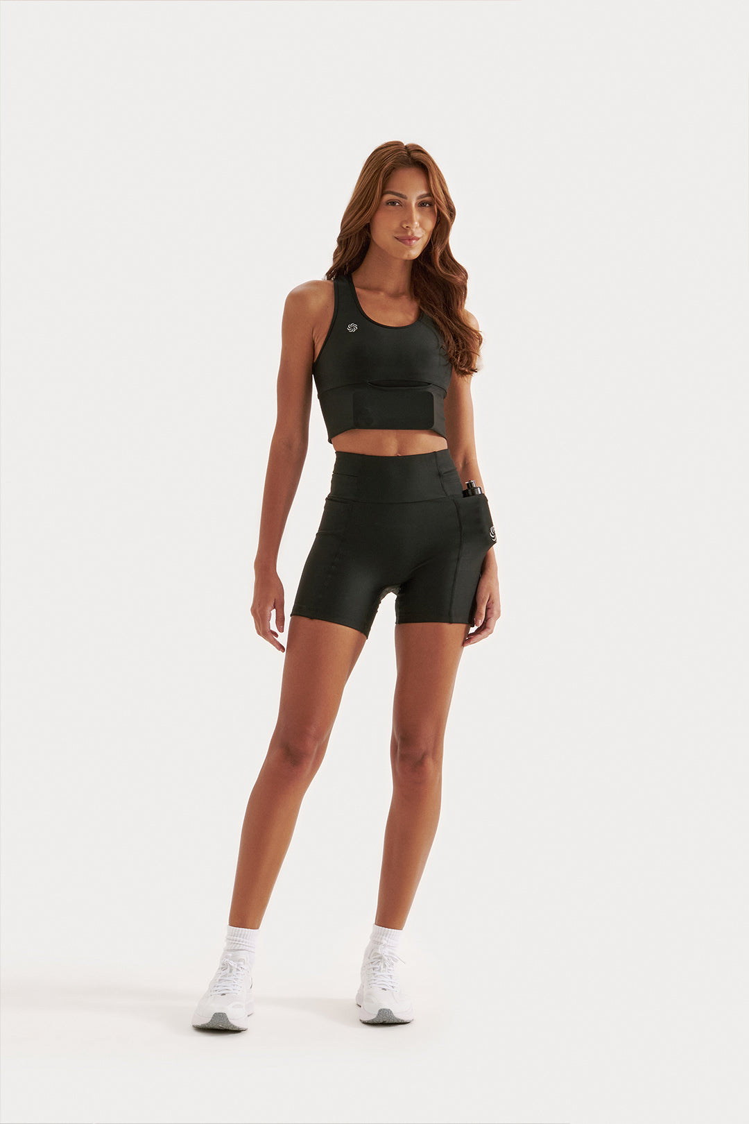 Top de Compressão Multibolsos Aloeskin Preto