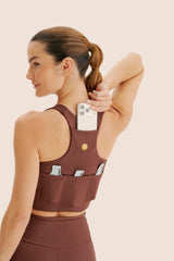 TOP DE COMPRESSÃO 7 BOLSOS FlexSkin™ CHOCOLATE