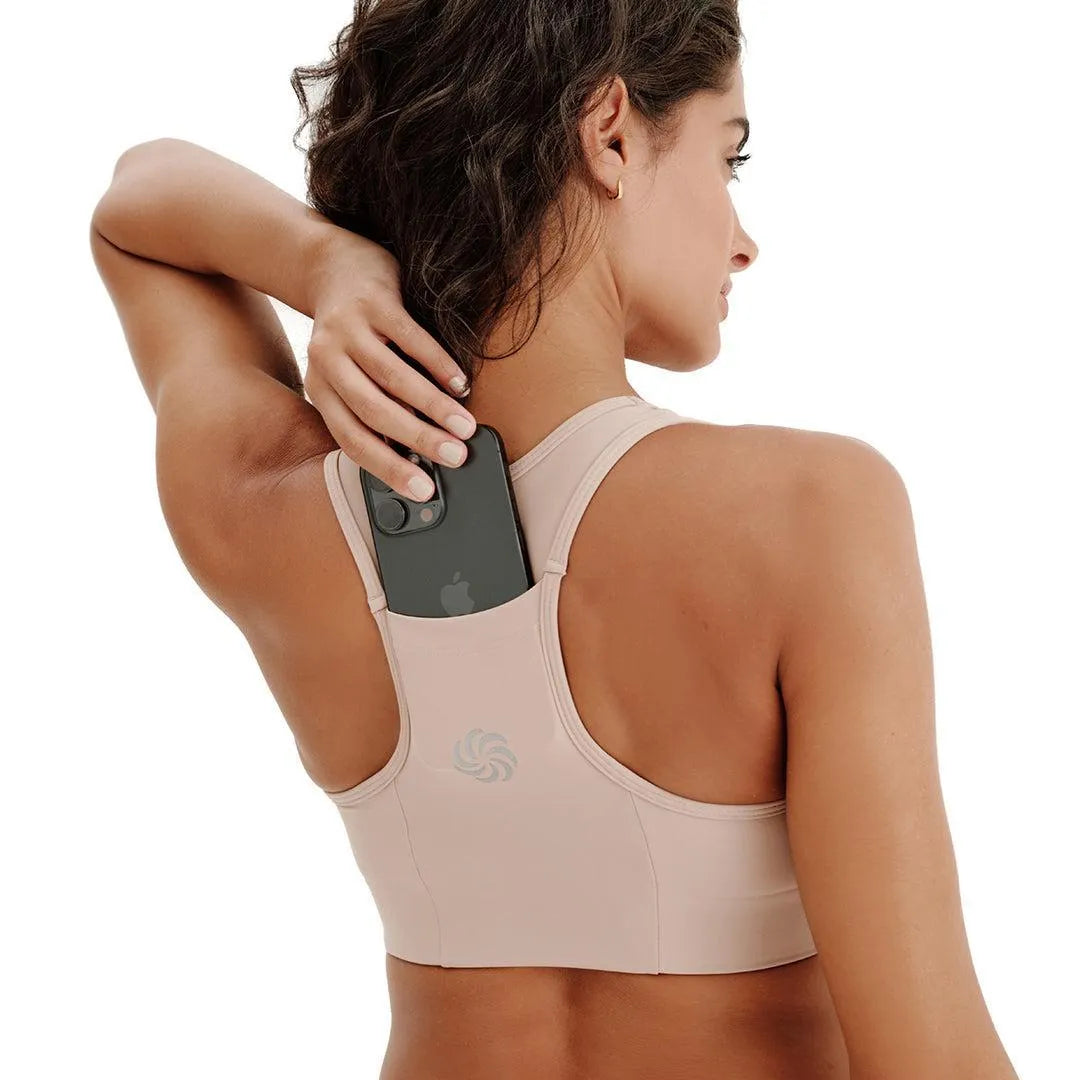 Top de Compressão com Super Bolso 2.0 Total Emana Cappuccino